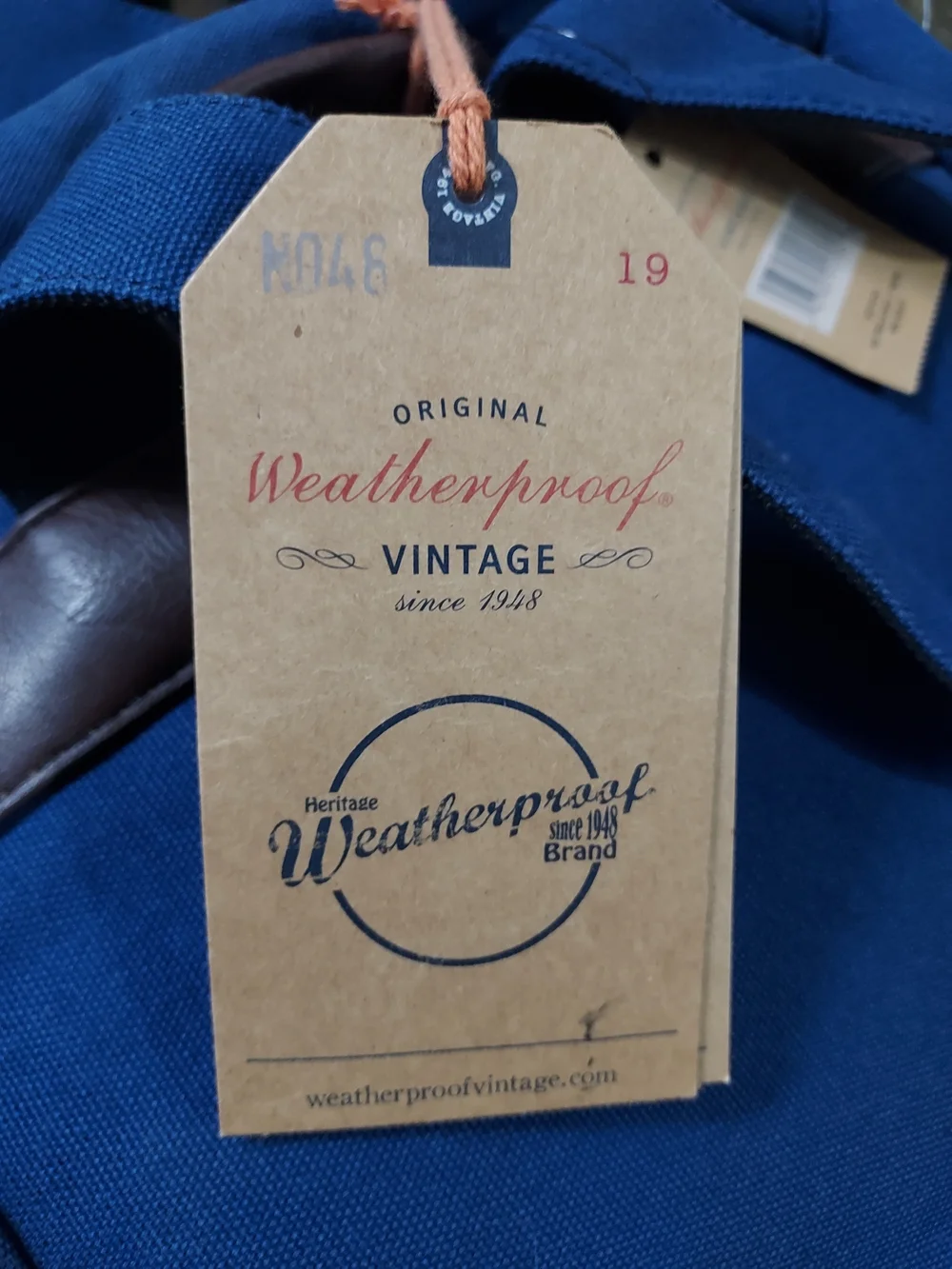 Weatherproof Vintage Blue Canvas Messenger Backpack